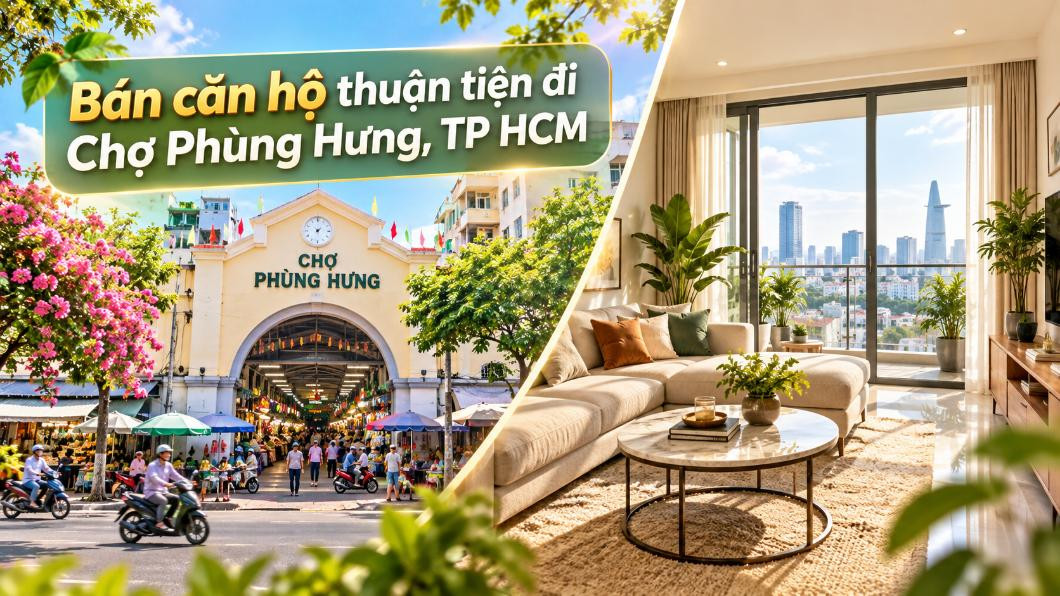 Bán căn hộ Bình Tây thuận tiện đi Chợ Phùng Hưng