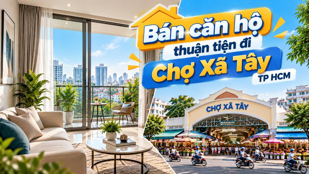Bán căn hộ Bình Tây thuận tiện đi Chợ Xã Tây