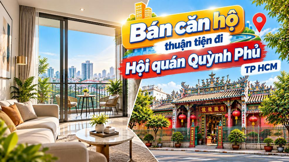 Bán căn hộ Bình Tây thuận tiện đi Hội quán Quỳnh Phủ