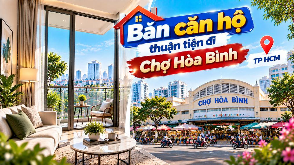 Bán căn hộ Chợ Quán thuận tiện đi Chợ Hòa Bình