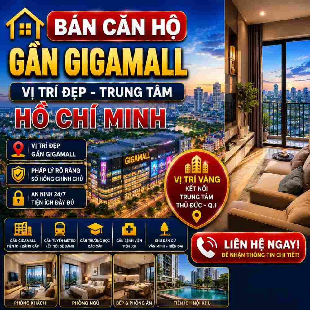 Bán Căn Hộ Gần Gigamall, Tiện Ích Đồng Bộ Và Hiện Đại