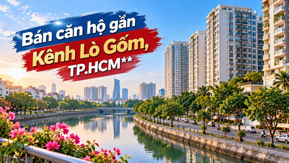 Bán căn hộ gần Kênh Lò Gốm, thuận tiện sinh hoạt
