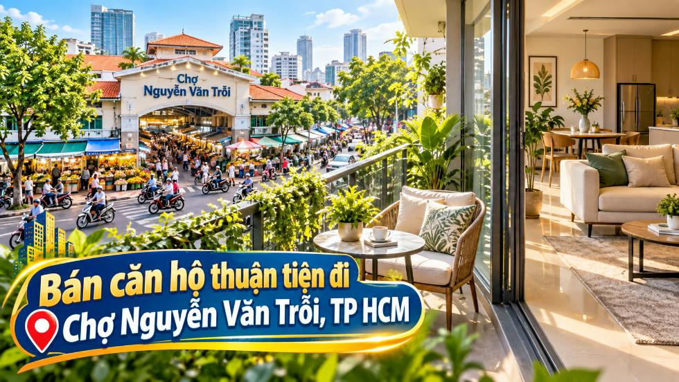 Bán căn hộ Nhiêu Lộc thuận tiện đi Chợ Nguyễn Văn Trỗi