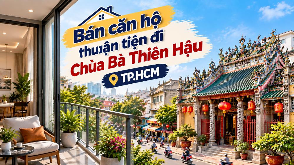 Bán căn hộ Phú Định thuận tiện đi Chùa Bà Thiên Hậu