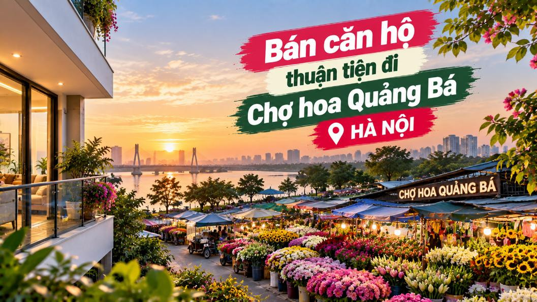 Bán căn hộ Tây Hồ thuận tiện đi Chợ hoa Quảng Bá