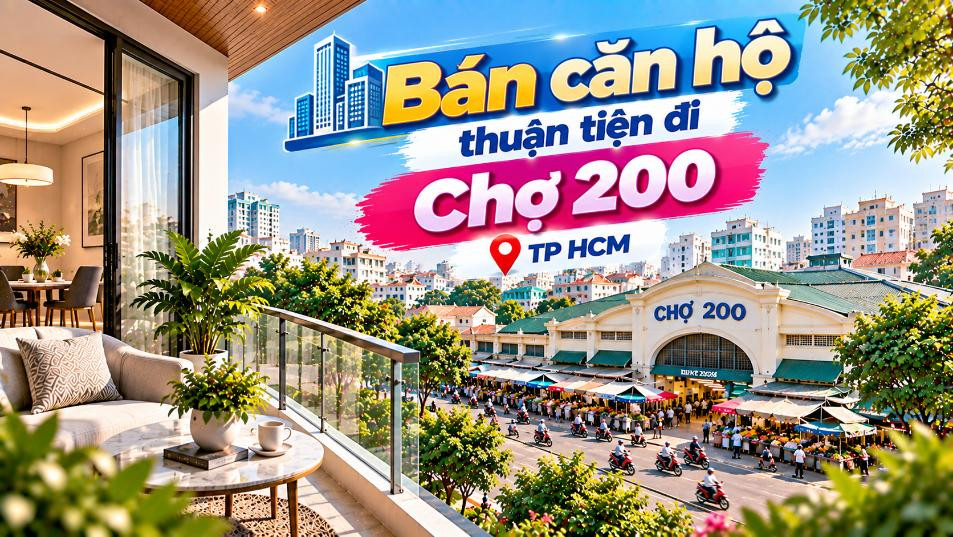 Bán căn hộ Vĩnh Hội thuận tiện đi Chợ 200