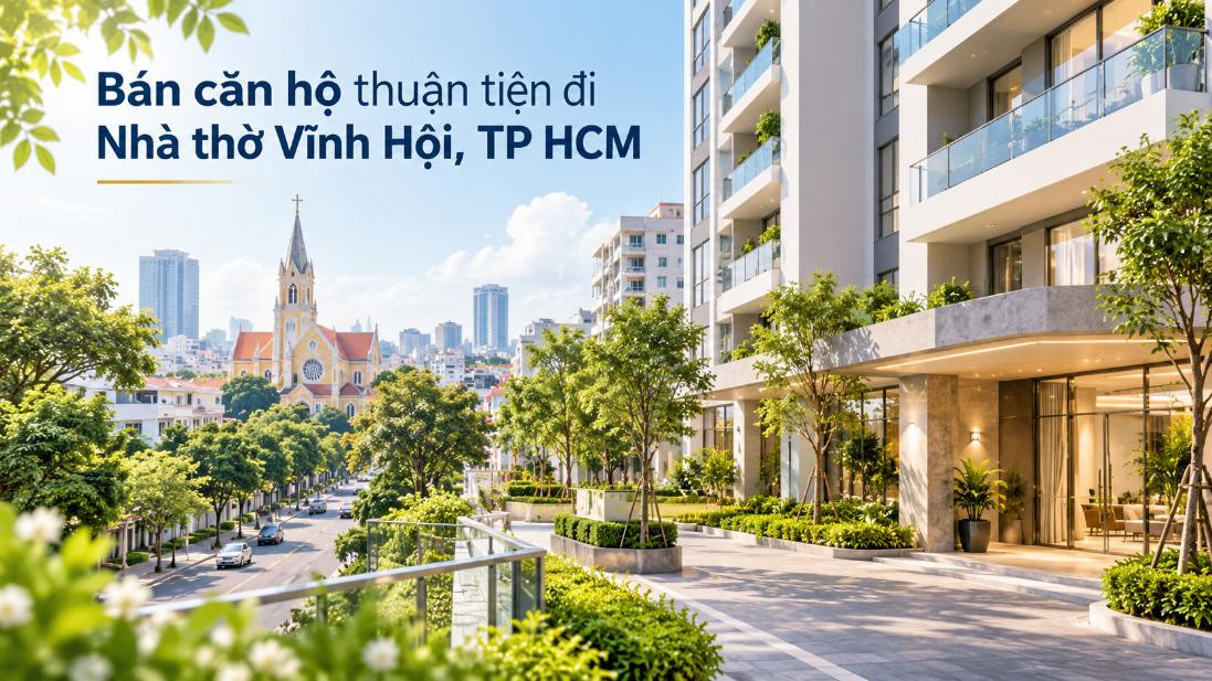 Bán căn hộ Vĩnh Hội thuận tiện đi Nhà thờ Vĩnh Hội