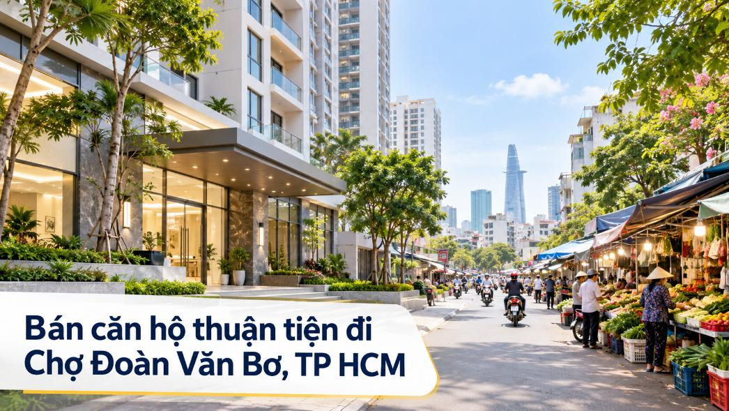 Bán căn hộ Xóm Chiếu thuận tiện đi Chợ Đoàn Văn Bơ