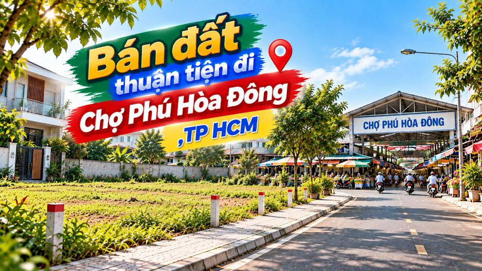 Bán đất Bình Mỹ thuận tiện đi Chợ Phú Hòa Đông