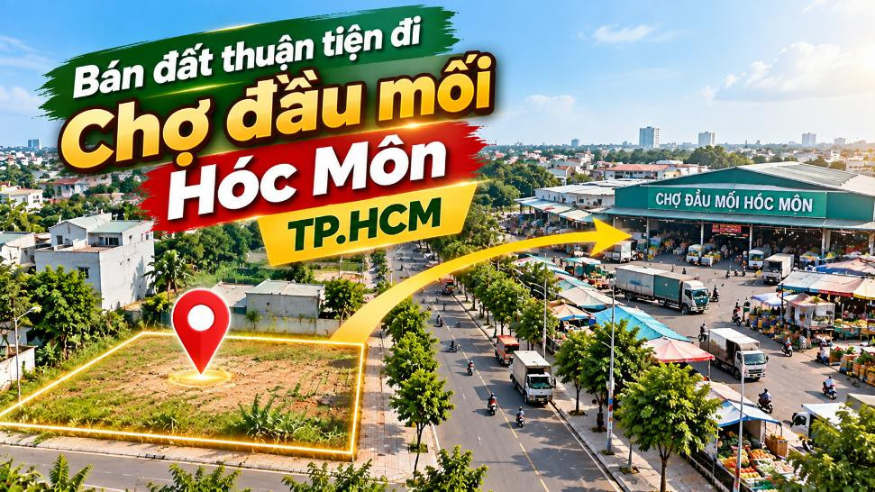 Bán đất Đông Thạnh thuận tiện đi Chợ đầu mối Hóc Môn