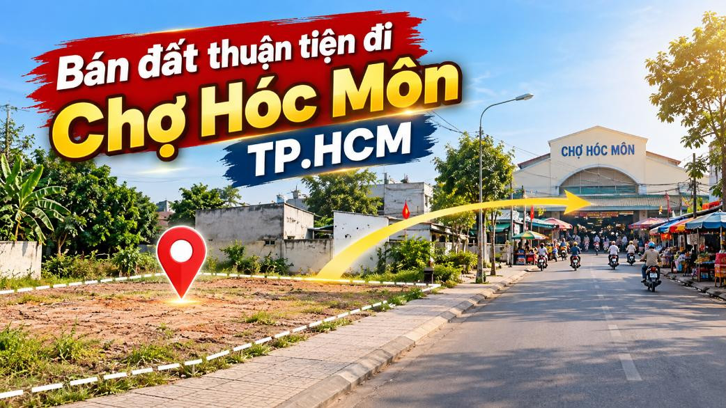 Bán đất Đông Thạnh thuận tiện đi Chợ Hóc Môn, phù hợp đầu tư