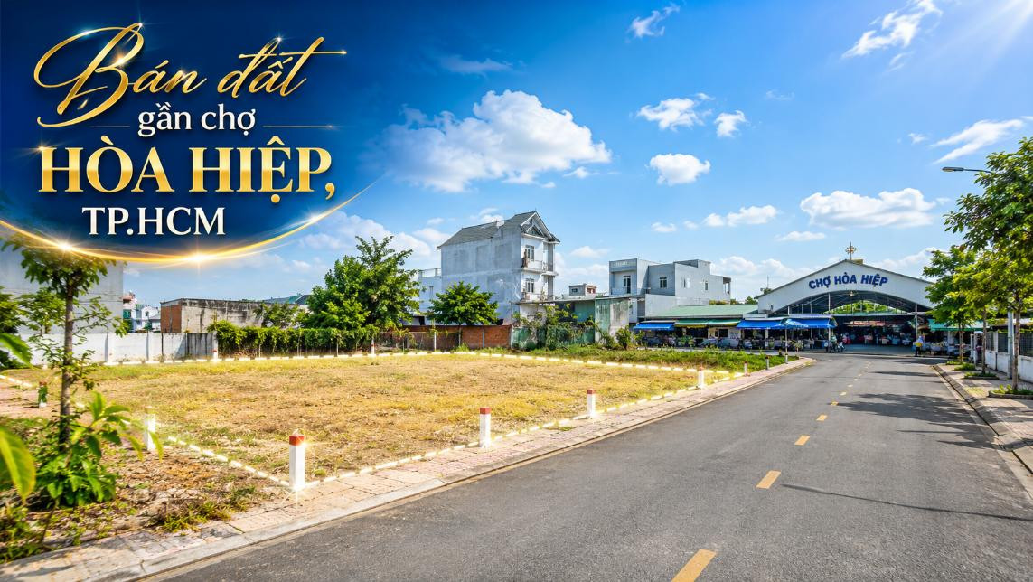 Bán đất gần chợ Hòa Hiệp, thuận tiện xây nhà