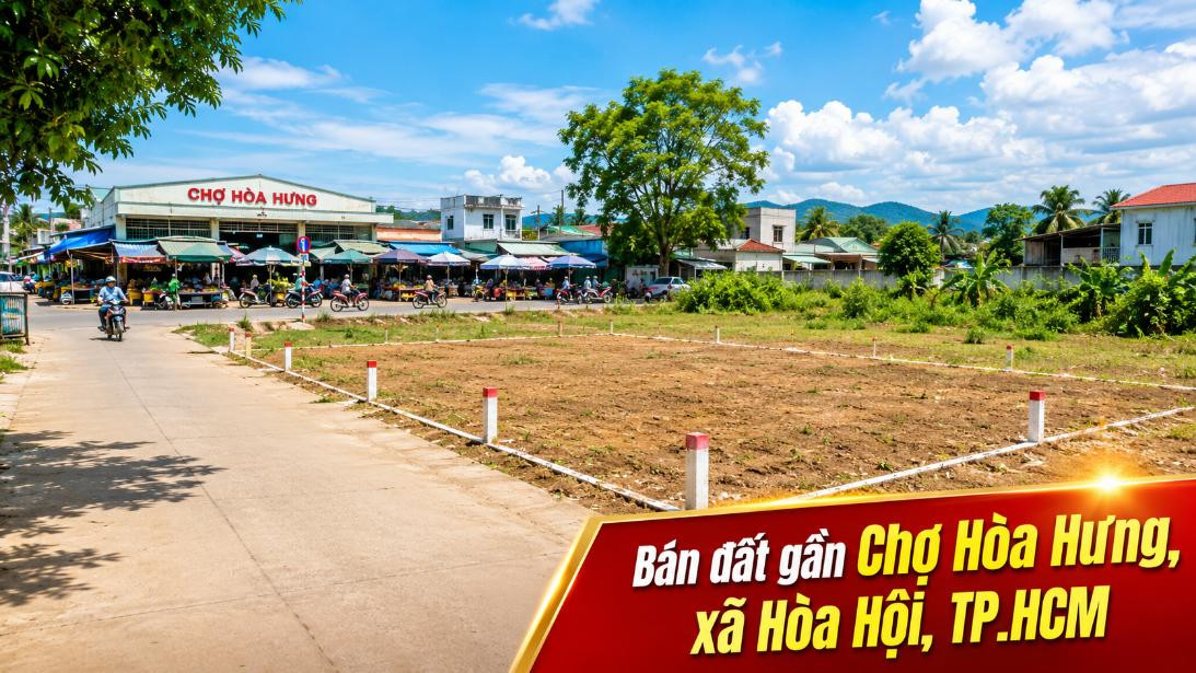 Bán đất gần Chợ Hòa Hưng, xã Hòa Hội, dễ kết nối