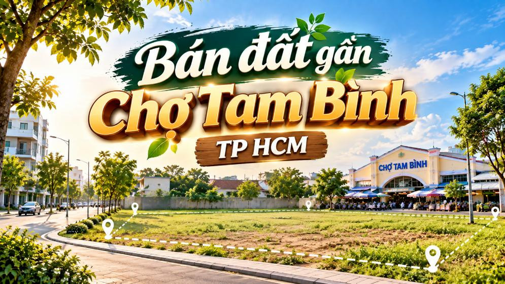 Bán đất gần Chợ Tam Bình – vị trí thuận tiện xây ở, kinh doanh