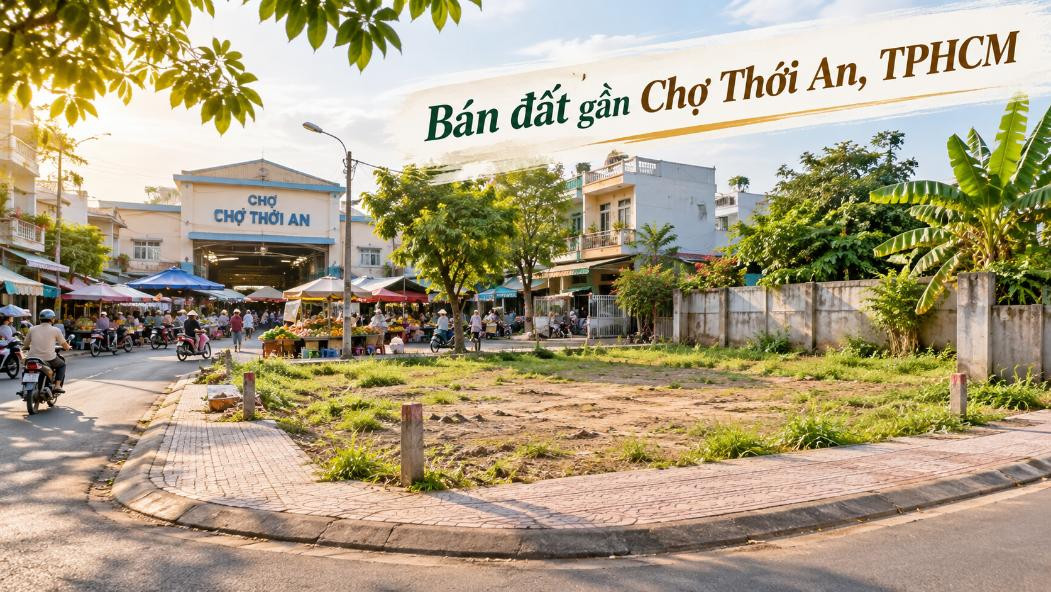 Bán đất gần Chợ Thới An – khu dân cư hiện hữu, dễ xây ở