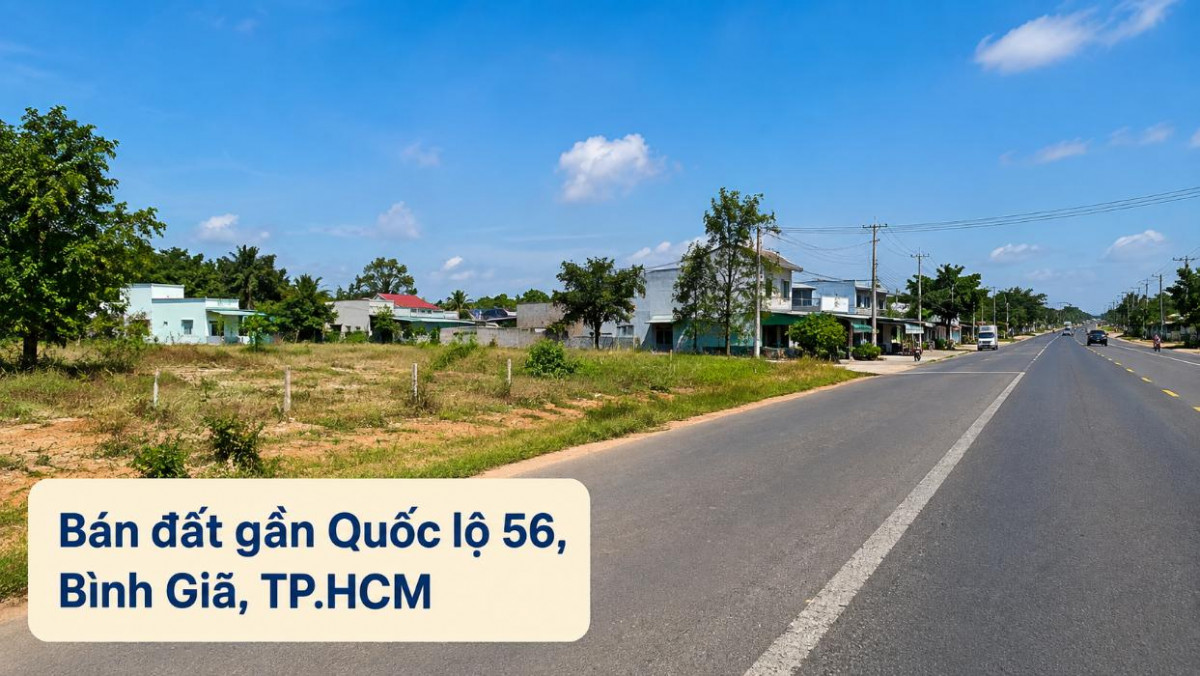 Bán đất gần Quốc lộ 56, Bình Giã, giao thông thuận tiện
