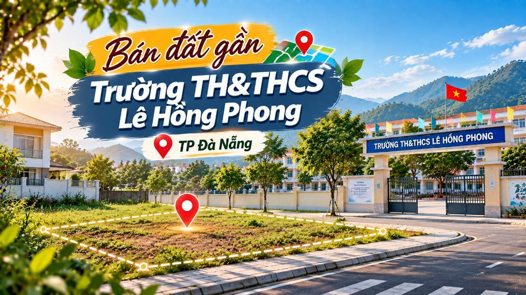 Bán đất gần Trường TH&THCS Lê Hồng Phong – phù hợp xây nhà
