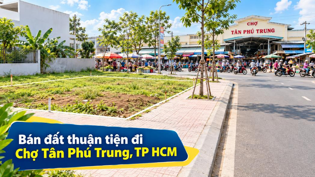 Bán đất Hóc Môn thuận tiện đi Chợ Tân Phú Trung, phù hợp đầu tư