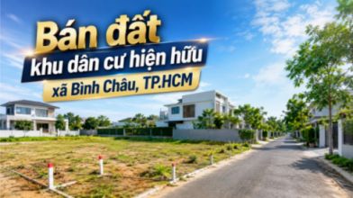 Bán đất khu dân cư hiện hữu Bình Châu, thuận tiện xây nhà