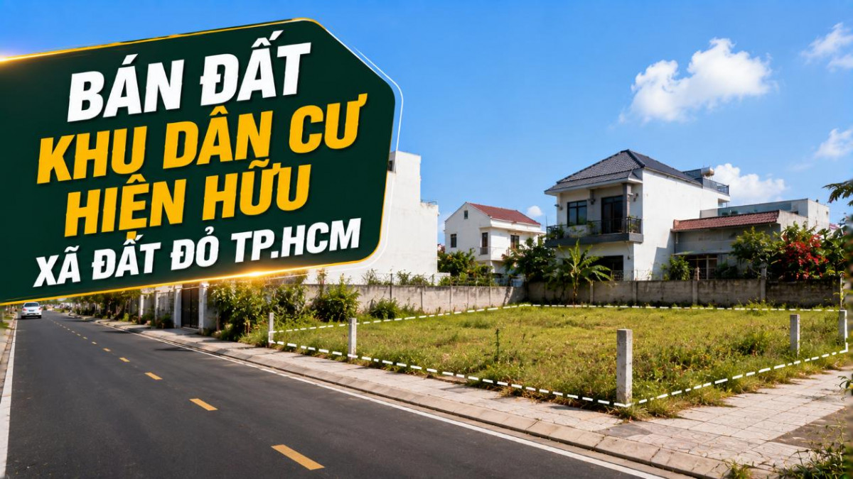 Bán đất khu dân cư hiện hữu Đất Đỏ, thuận tiện xây nhà