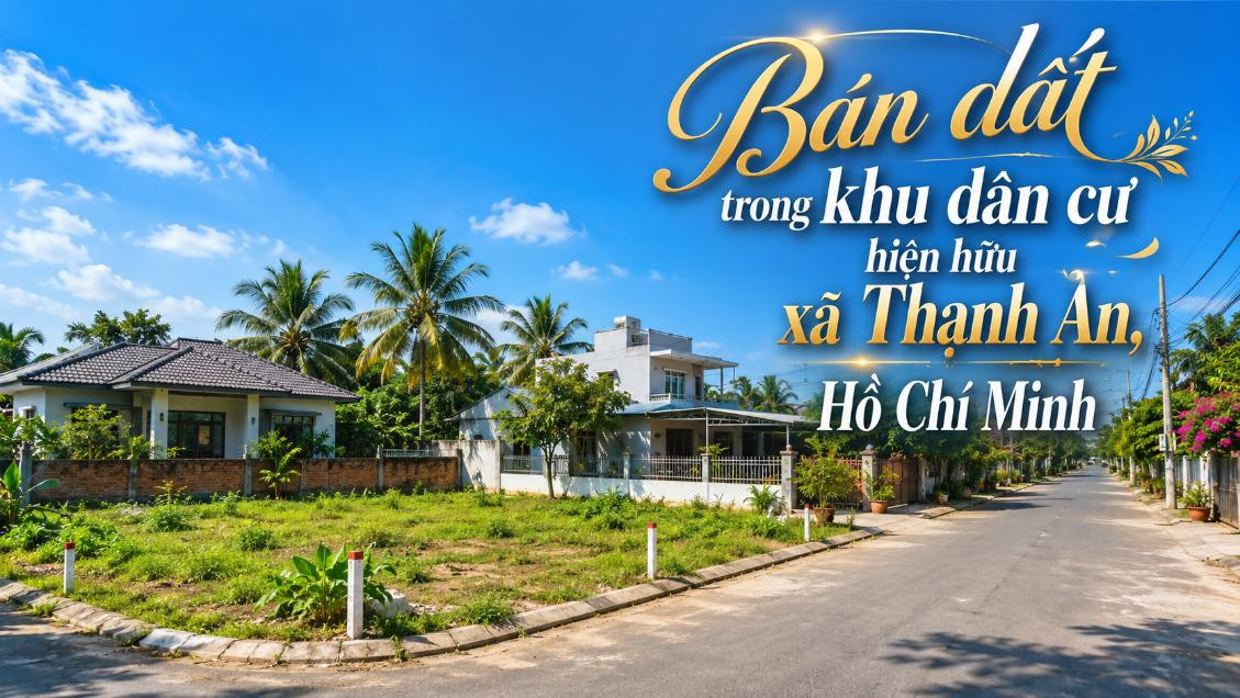 Bán đất khu dân cư hiện hữu xã Thạnh An, thuận tiện xây nhà