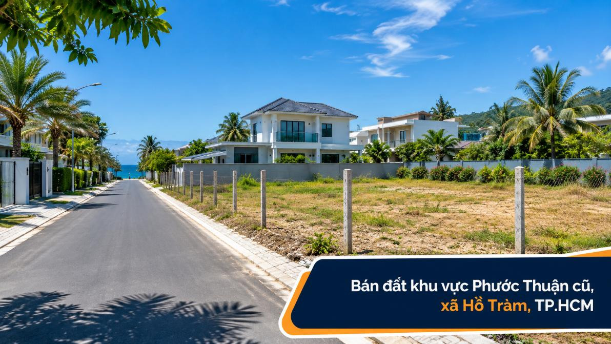 Bán đất khu vực Phước Thuận cũ, gần biển Hồ Tràm