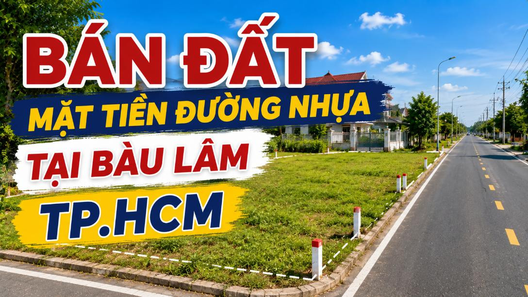 Bán đất mặt tiền đường nhựa Bàu Lâm, giao thông thuận tiện