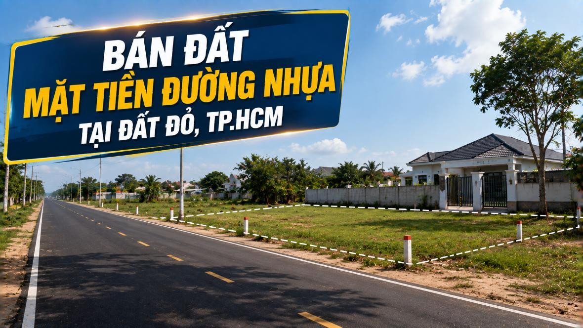 Bán đất mặt tiền đường nhựa Đất Đỏ, dễ đi và kinh doanh