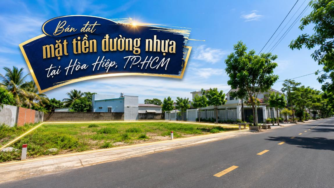 Bán đất mặt tiền đường nhựa Hòa Hiệp, giao thông thuận tiện