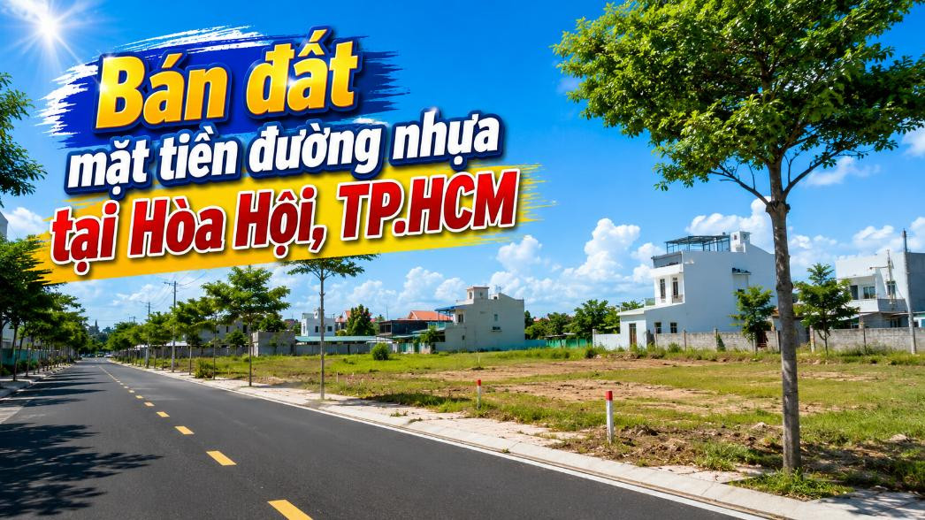 Bán đất mặt tiền đường nhựa Hòa Hội, dễ đi và kinh doanh