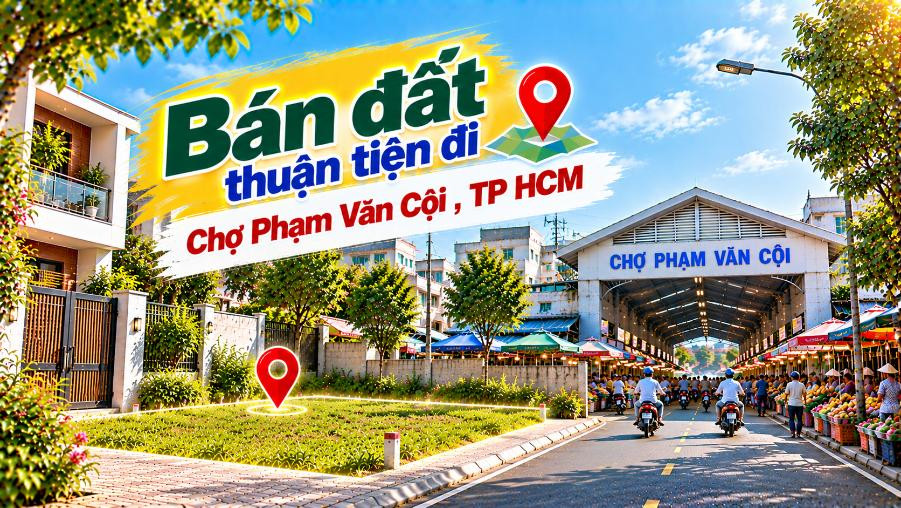 Bán đất Phú Hòa Đông thuận tiện đi Chợ Phạm Văn Cội