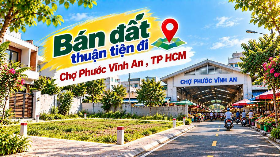 Bán đất Phú Hòa Đông thuận tiện đi Chợ Phước Vĩnh An