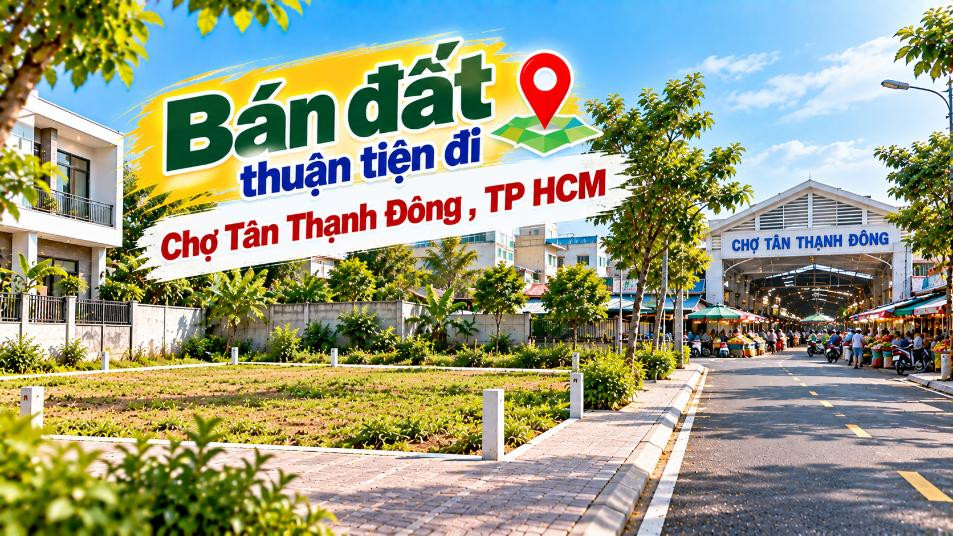 Bán đất Phú Hòa Đông thuận tiện đi Chợ Tân Thạnh Đông