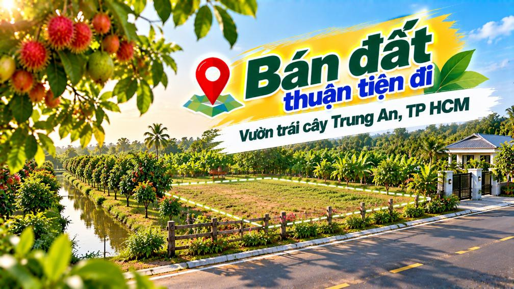 Bán đất Phú Hòa Đông thuận tiện đi Vườn trái cây Trung An