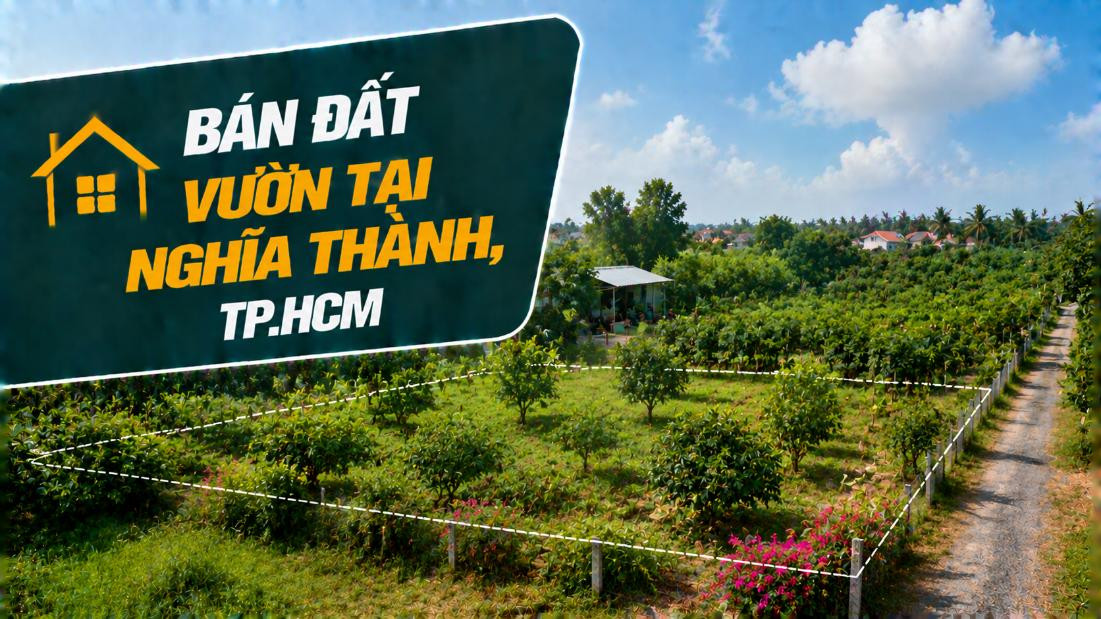 Bán đất vườn tại Nghĩa Thành, diện tích rộng thoáng