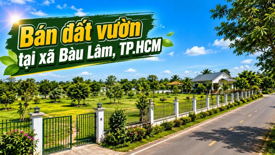 Bán đất vườn tại xã Bàu Lâm, diện tích rộng thoáng