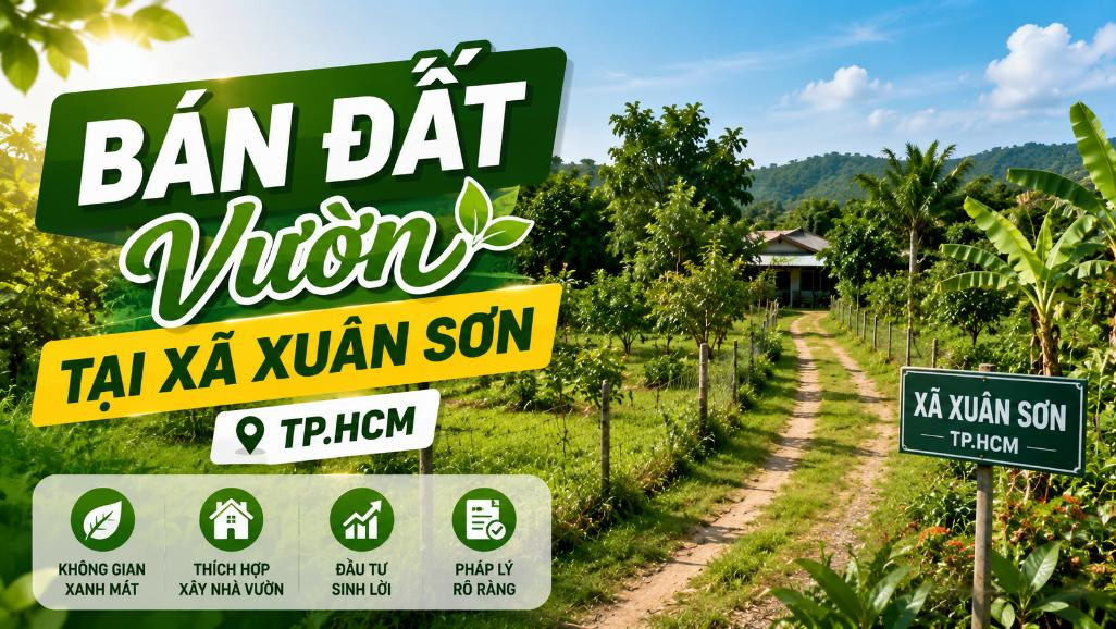 Bán đất vườn tại xã Xuân Sơn, diện tích rộng thoáng