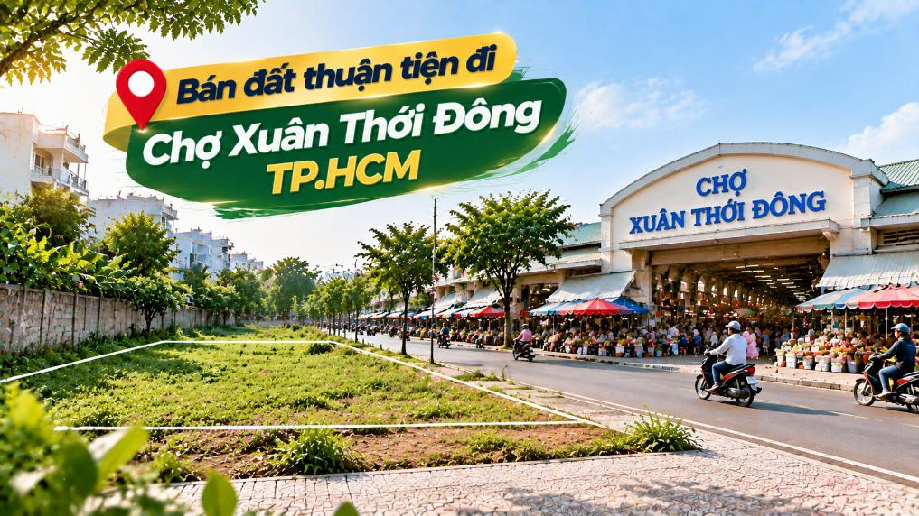 Bán đất Xuân Thới Sơn thuận tiện đi Chợ Xuân Thới Đông
