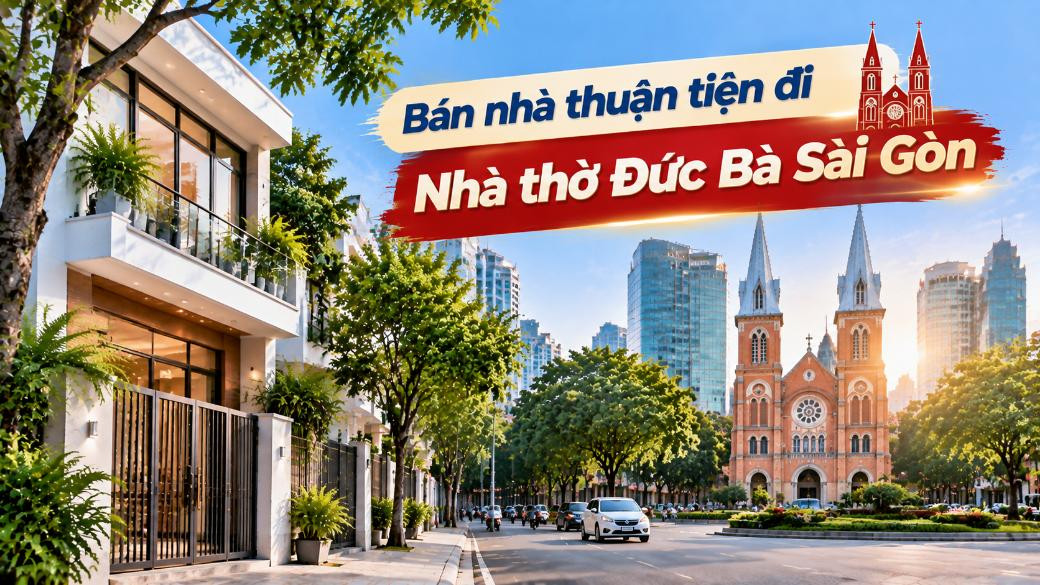 Bán nhà Bàn Cờ thuận tiện đi Nhà thờ Đức Bà Sài Gòn