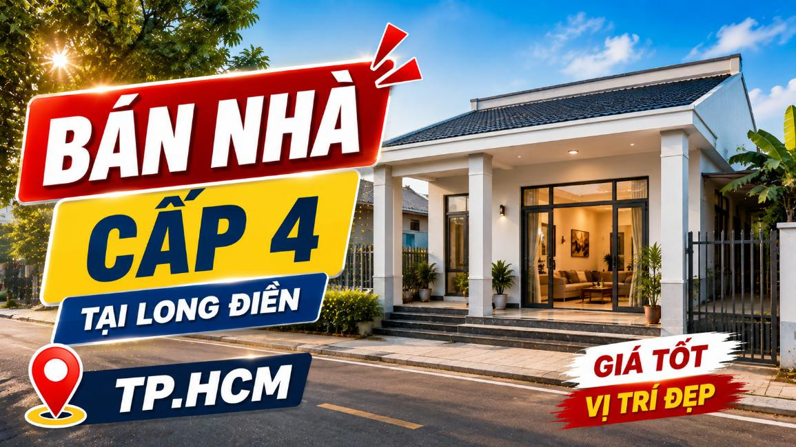 Bán nhà cấp 4 tại Long Điền, dễ ở và dễ cải tạo