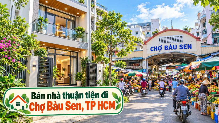 Bán nhà Chợ Quán thuận tiện đi Chợ Bàu Sen, tiện sinh hoạt