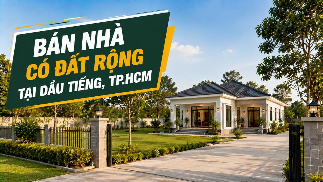 Bán nhà có đất rộng tại Dầu Tiếng, không gian sử dụng linh hoạt