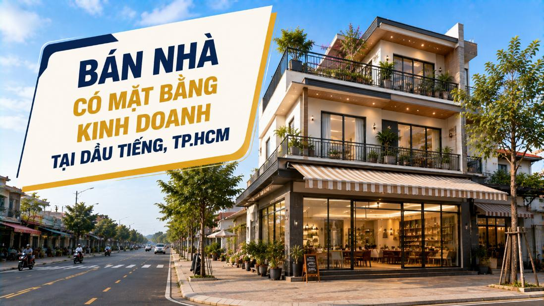 Bán nhà có mặt bằng kinh doanh tại xã Dầu Tiếng