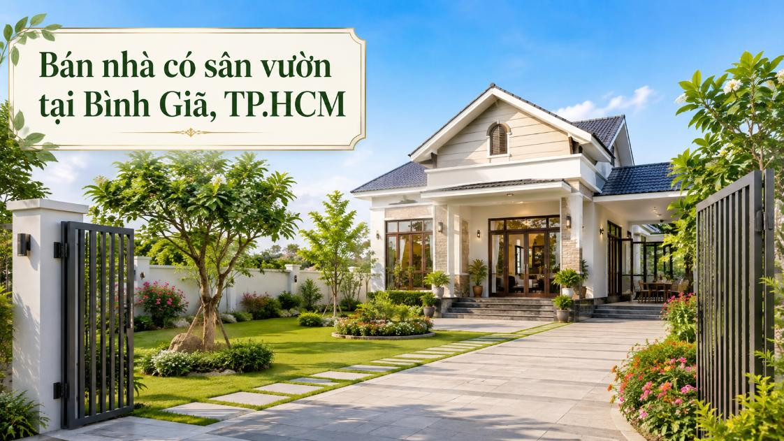 Bán nhà có sân vườn tại Bình Giã, rộng rãi thoáng mát