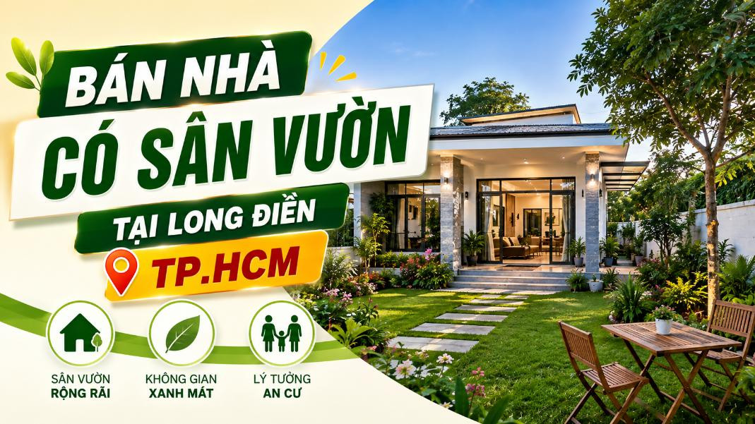Bán nhà có sân vườn tại Long Điền, rộng rãi thoáng mát