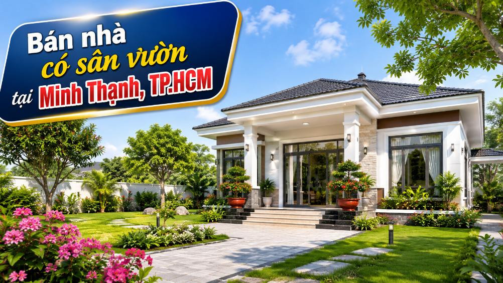 Bán nhà có sân vườn tại Minh Thạnh, rộng rãi thoáng mát