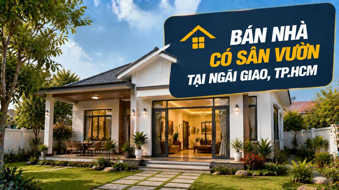 Bán nhà có sân vườn tại Ngãi Giao, không gian xanh