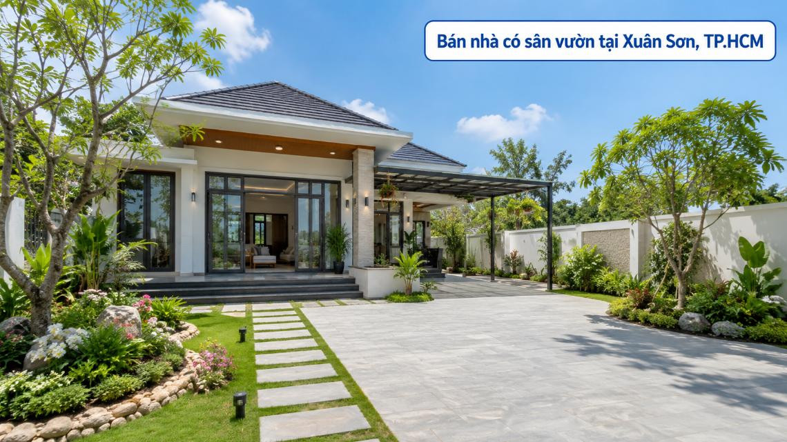 Bán nhà có sân vườn tại Xuân Sơn, rộng rãi thoáng mát