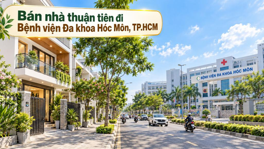 Bán nhà Đông Thạnh thuận tiện đi Bệnh viện Đa khoa Hóc Môn