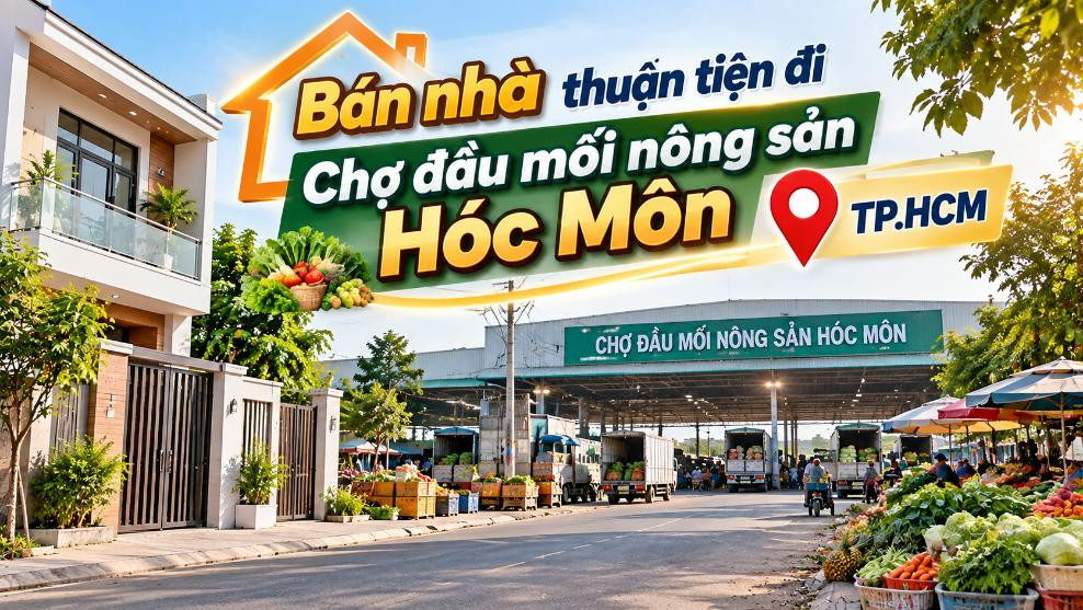 Bán nhà Đông Thạnh thuận tiện đi Chợ đầu mối Hóc Môn